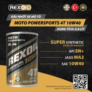 REXOIL MOTO POWERSPORT 4T 10W40 0.8L