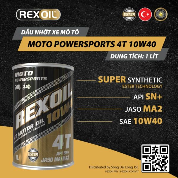 REXOIL MOTO POWERSPORT 4T 10W40 1L (2025)