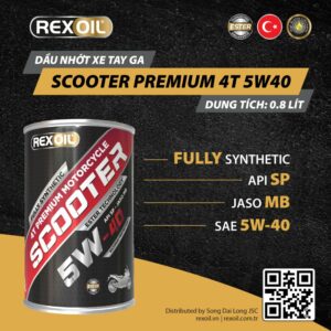 REXOIL Scooter Premium 4T 5W40 0.8L (2025)