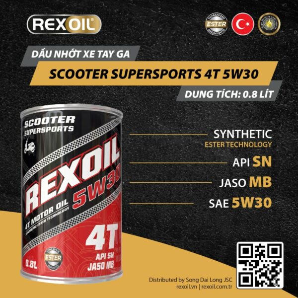 REXOIL SCOOTER SUPERSPORT 4T 5W30